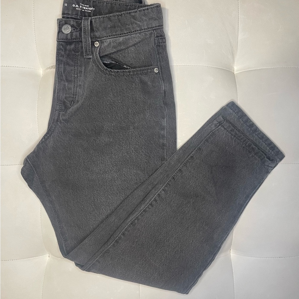 Old Navy girls black washed  Denim Jeans - Picture 4 of 8